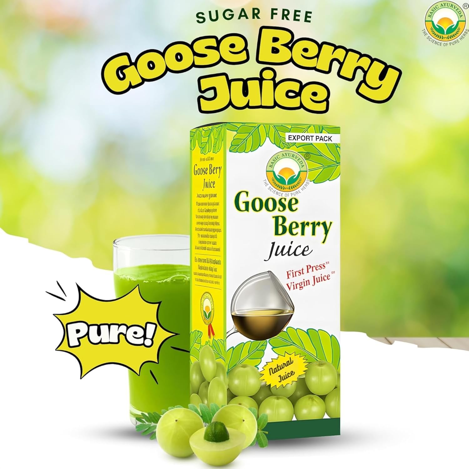 Basic Ayurveda Amla (Gooseberry) Juice | 480 ml | Rich in Natural Vitamin C for Immunity, Skin Glow & Hair Health | Herbal Detox & Daily Ayurvedic Wellness Drink | No Added Sugar - görsel 3