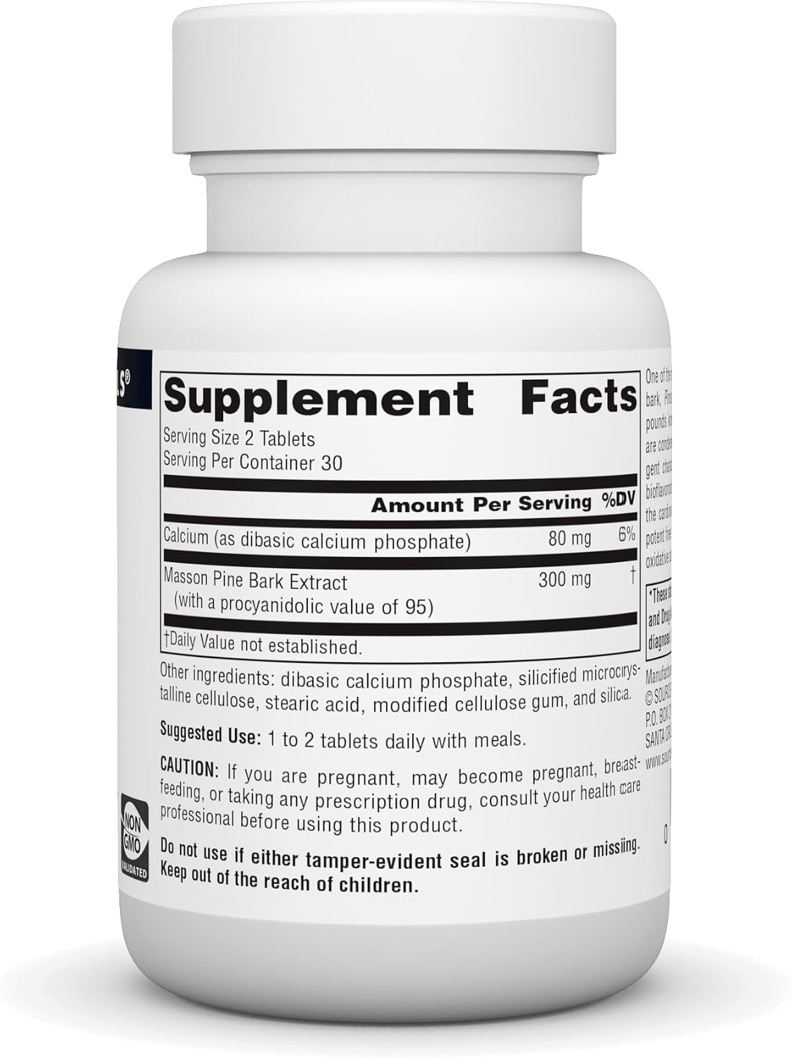 Source Naturals Pine Bark Extract 150mg - 60 Tablets - Multi System Antioxidant