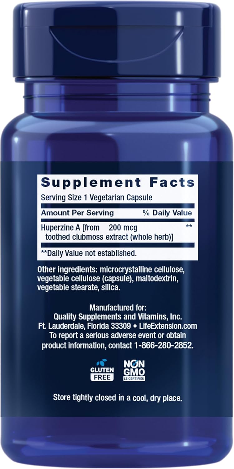 Life Extension Huperzine A - Memory and Cognitive Support, 60 Capsules
