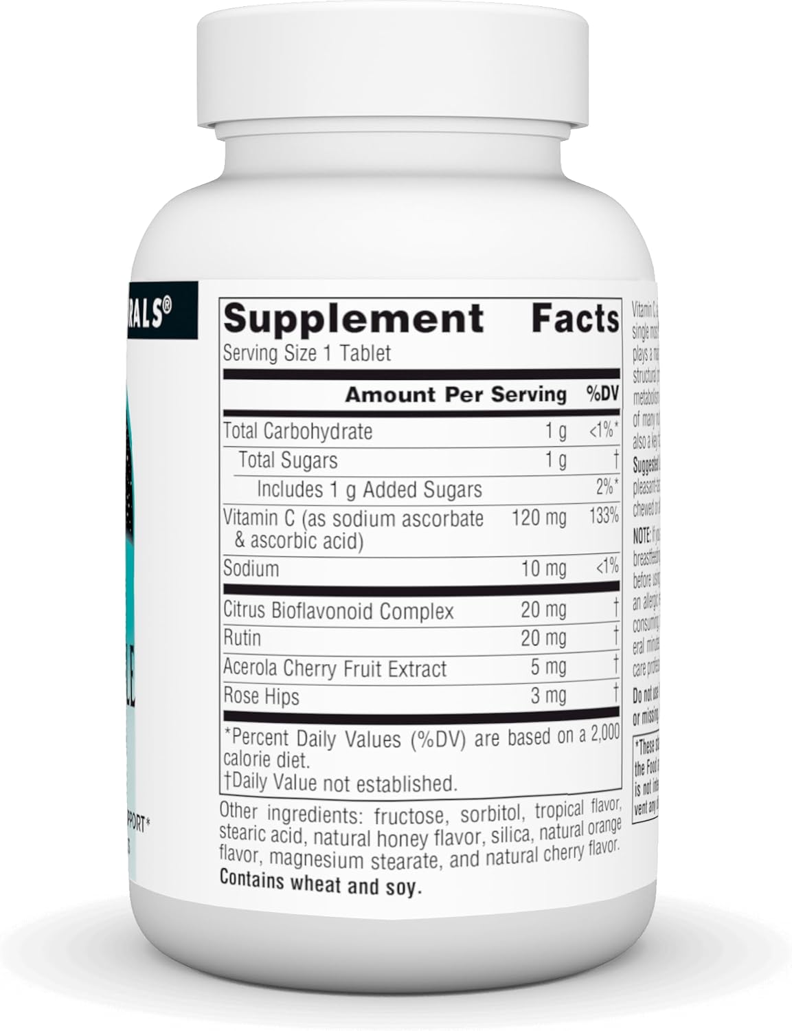 Source Naturals Chewable C, Acerola Cherry, Antioxidant Immune Health Support* – 120 mg – 100 Fruit Flavoured Tablets