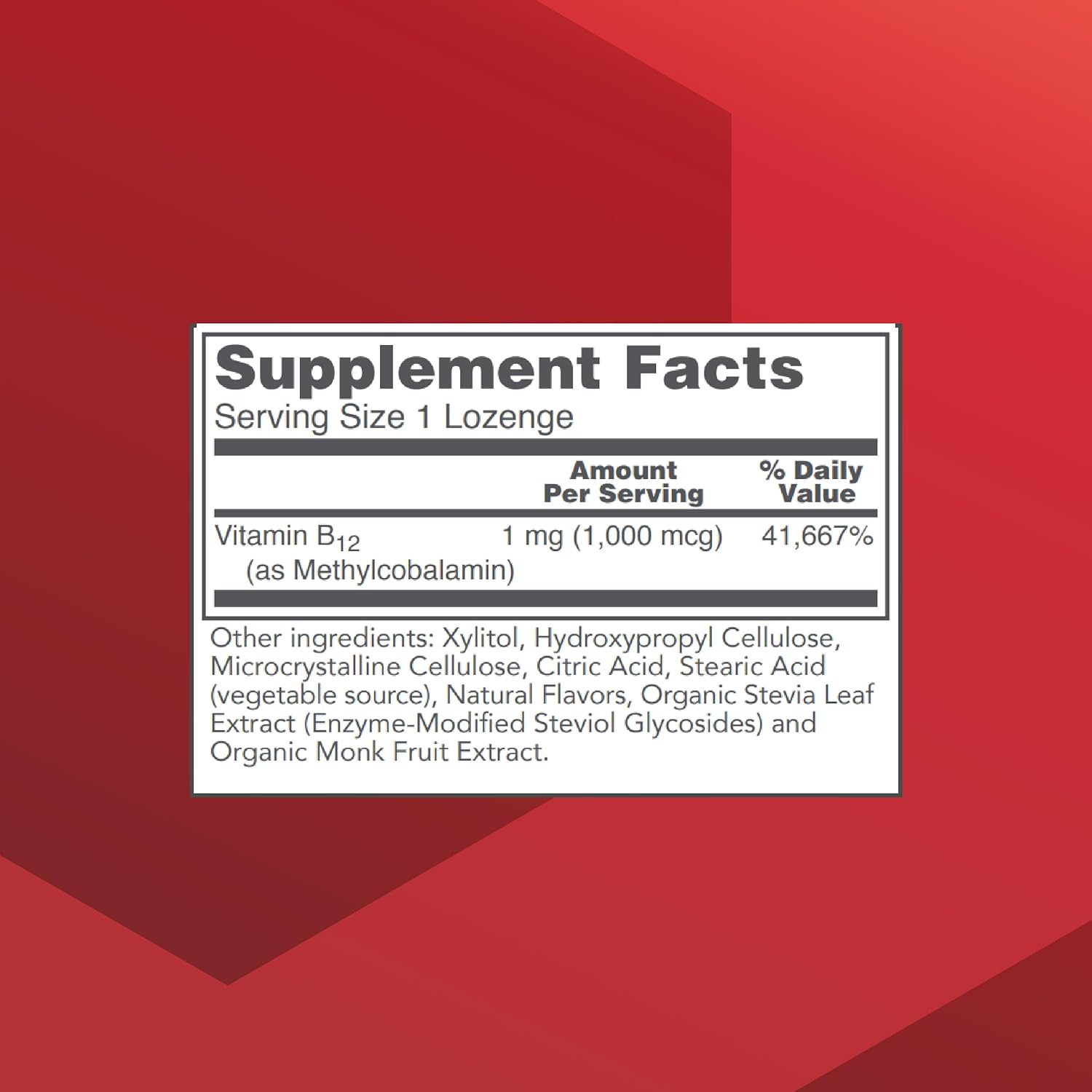 PROTOCOL FOR LIFE BALANCE Methyl B12 1,000mcg - Vitamin B12 for Homocysteine Metabolism and Brain Health - Vegan, Kosher, Halal Lozenges (100 Count)