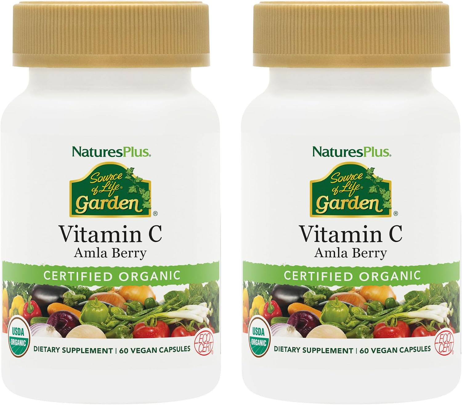 Nature's Plus Source of Life Garden Vitamin C 500mg, 60 Capsules