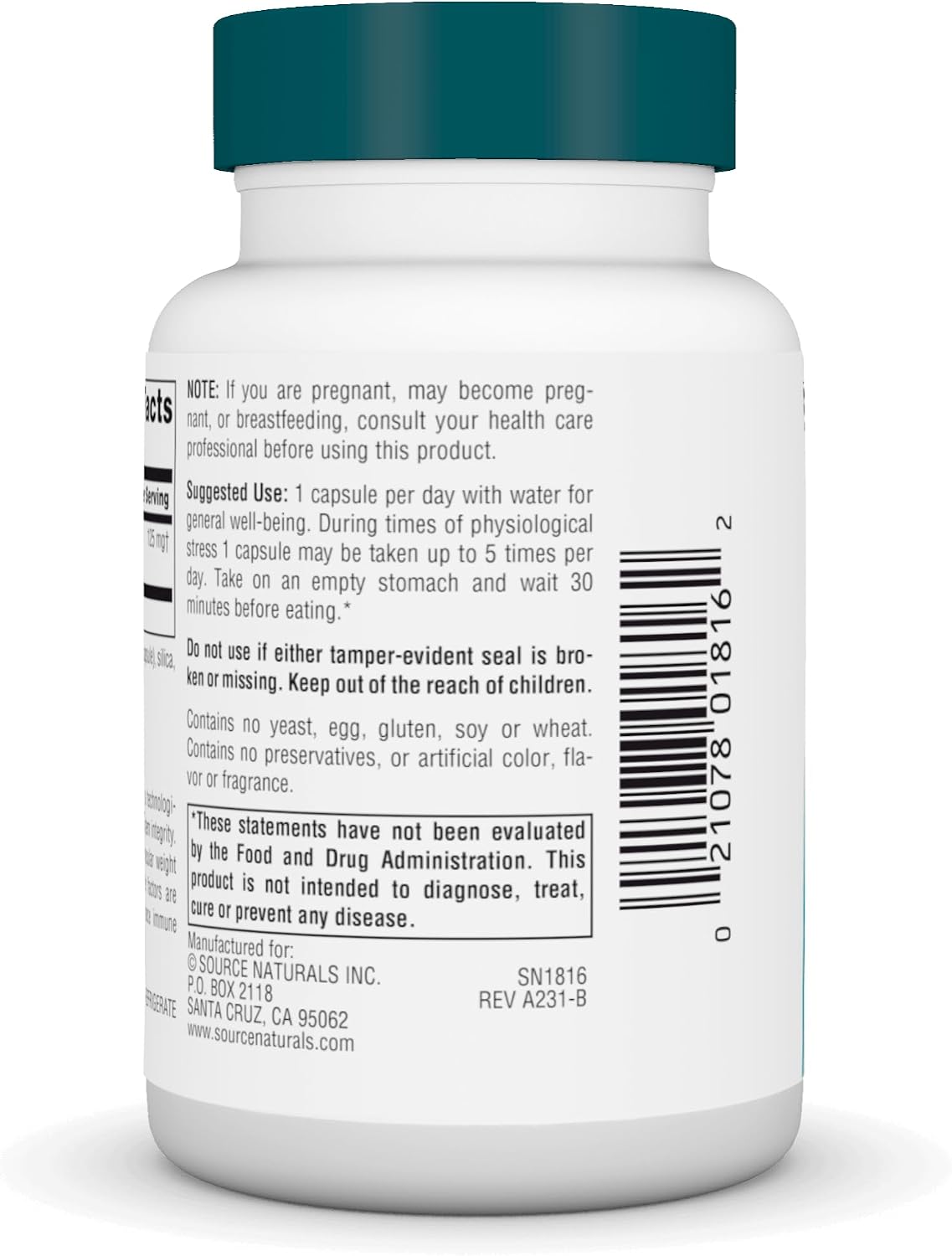 Source Naturals Wellness Transfer Factor - Immune Support Supplement, 125 mg, 60 Capsules