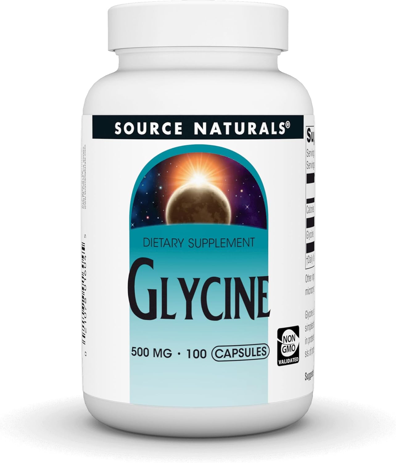 Source Naturals Glycine, 500 mg, 100 Capsules