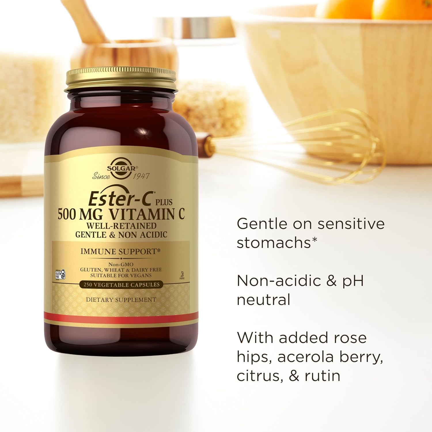 Solgar Ester-C Plus 500 mg Vitamin C (Ascorbate Complex), 100 Vegetable Capsules