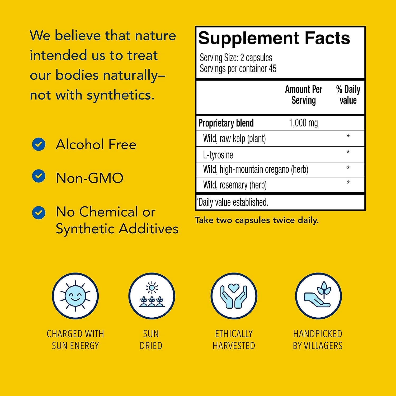 NORTH AMERICAN HERB & SPICE Thyroset – Wild Kelp & Herbs Thyroid Support – 90 Capsules