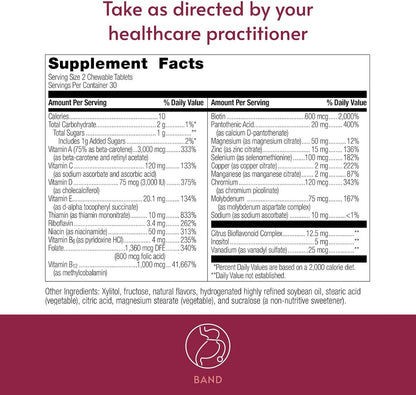 Bariatric Advantage Chewable Essential Multivitamin Without Iron - Berry - 60 Count