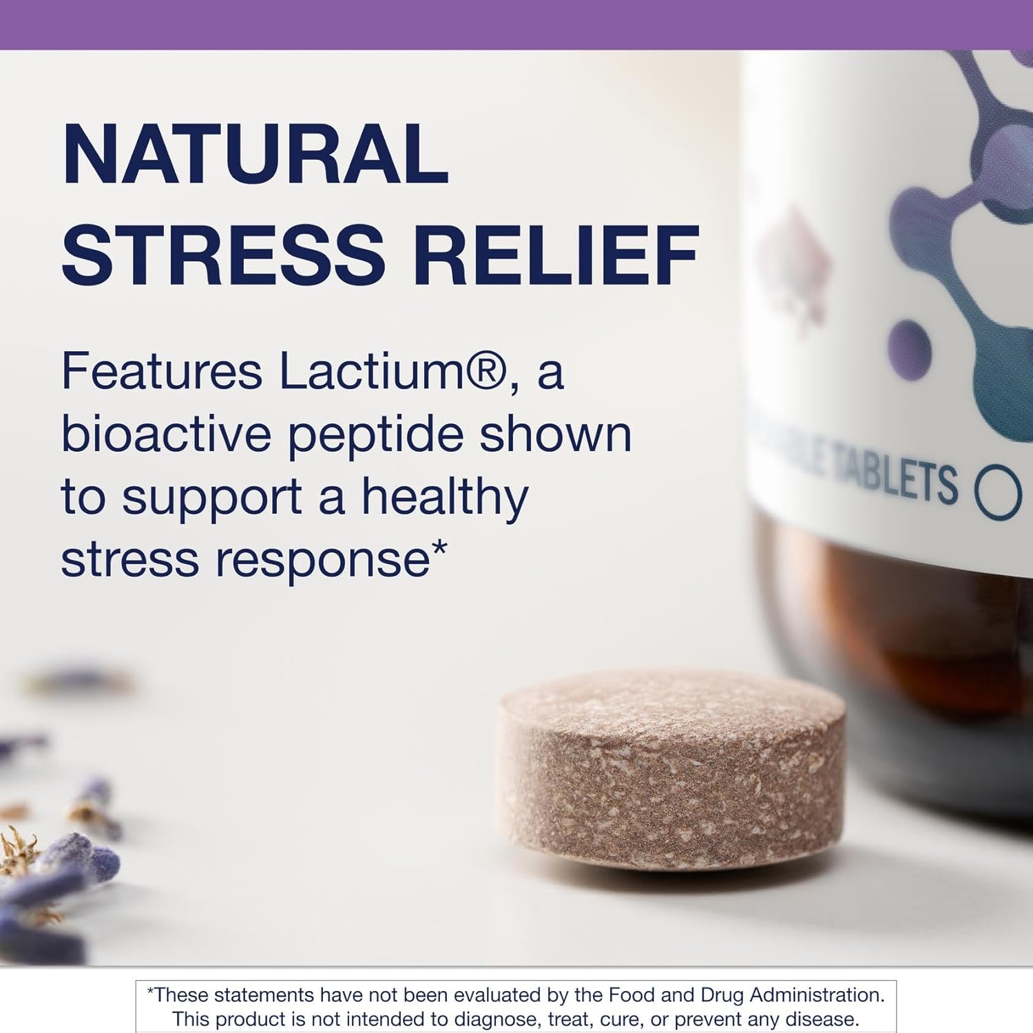 Metagenics NuSera - Chocolate-Flavoured Chewable Stress & Calm Support with Lactium - 30 Tablets