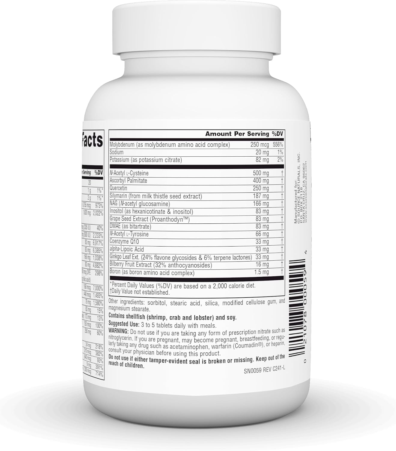 Source Naturals Elan Vital Multiple Vitamin – Comprehensive Multi-Nutrient Formula for Whole-Body Support – 60 Tablets
