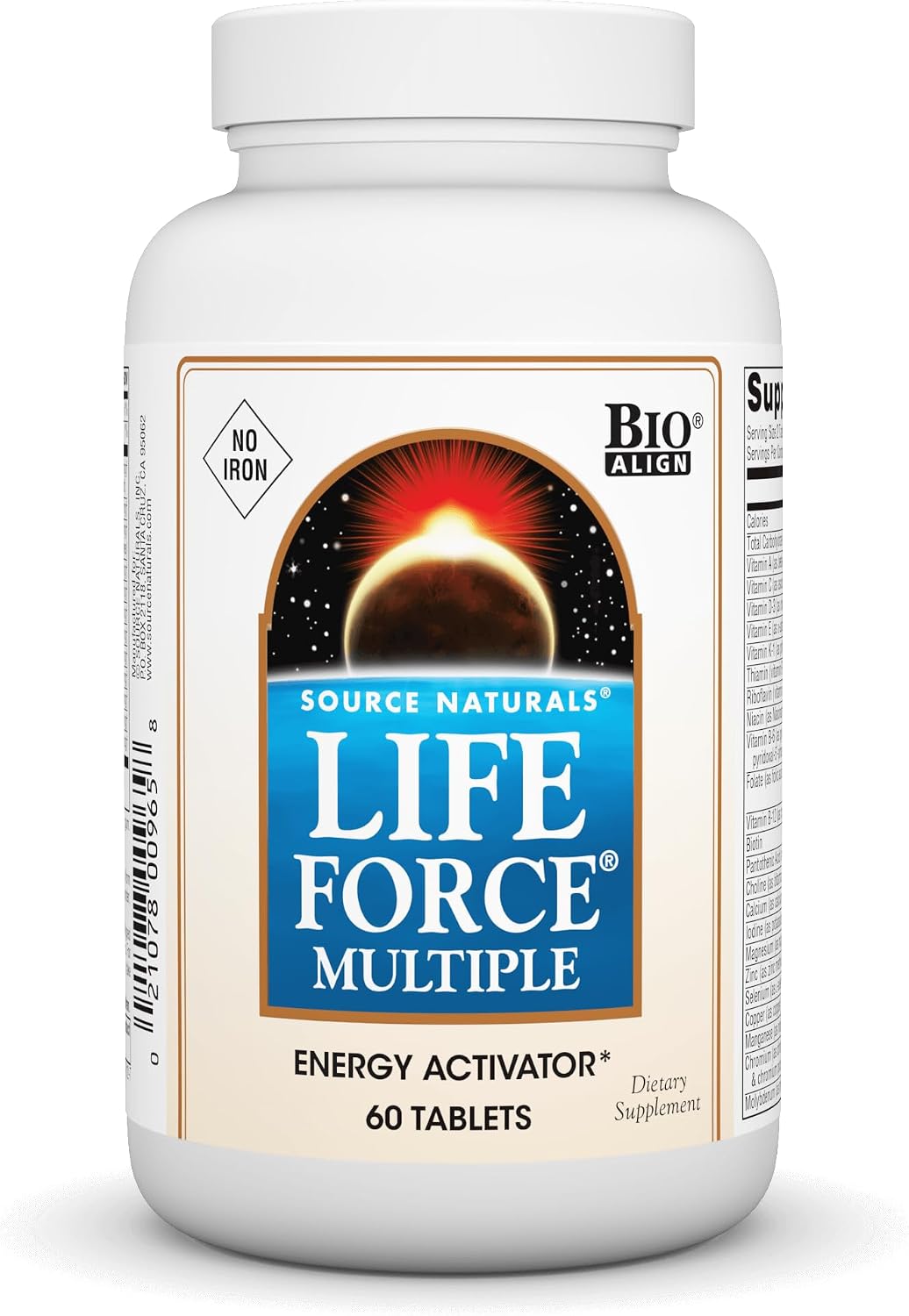 Source Naturals Life Force Multiple Iron-Free Multivitamin – High Potency Daily Supplement with Essential Nutrients, 60 Tablets