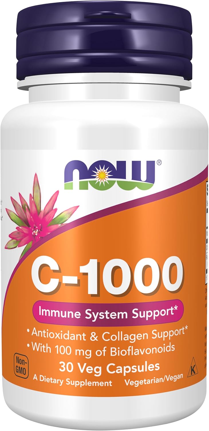 NOW Foods Vitamin C-1000 with Bioflavonoids, 100 Veg Capsules