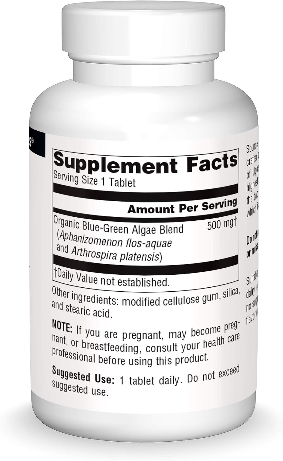 Source Naturals Blue Green Algae from Klamath Lake – 500 mg, 200 Tablets