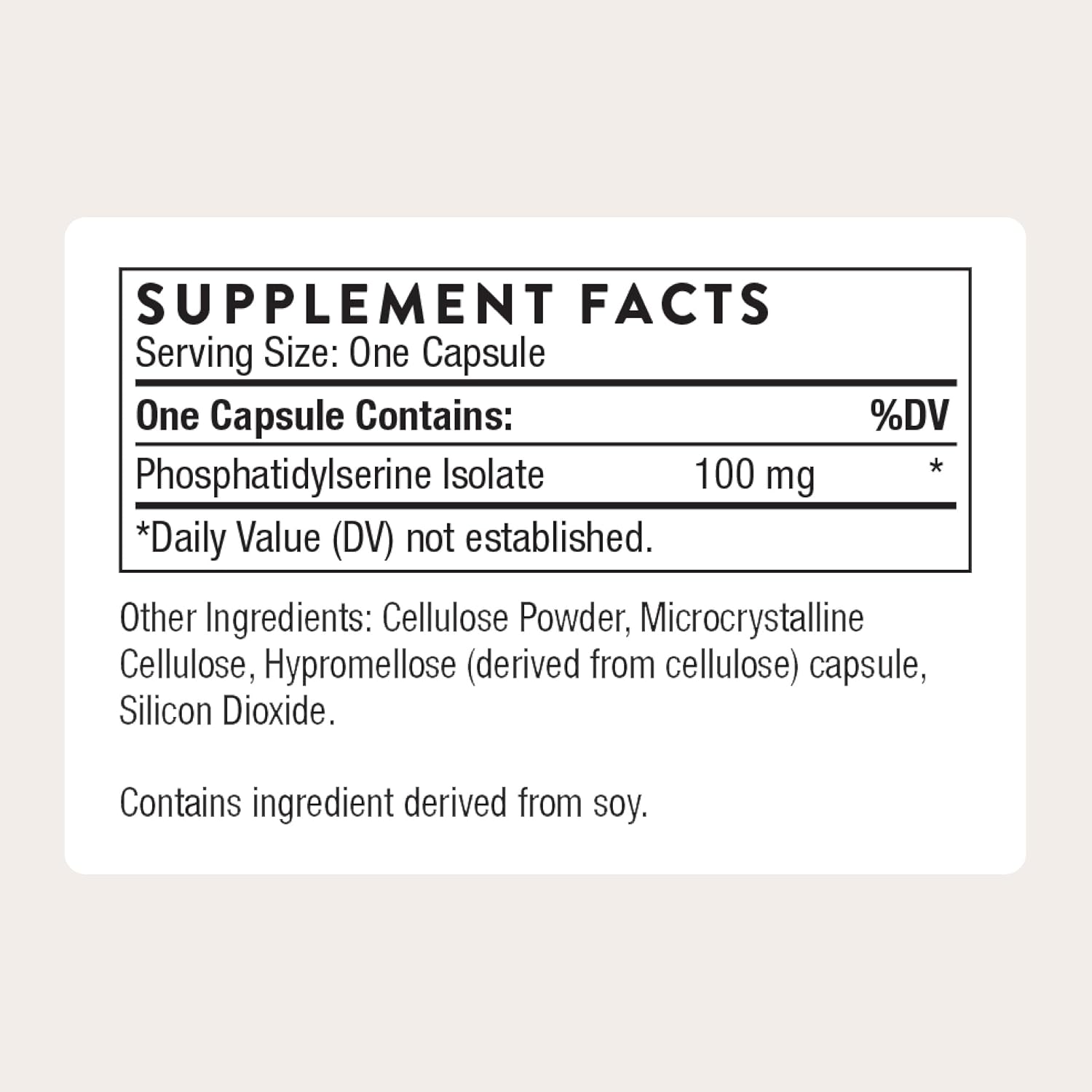 THORNE Phosphatidylserine – Brain Function, Memory & Focus Supplement – 60 Capsules, Canada