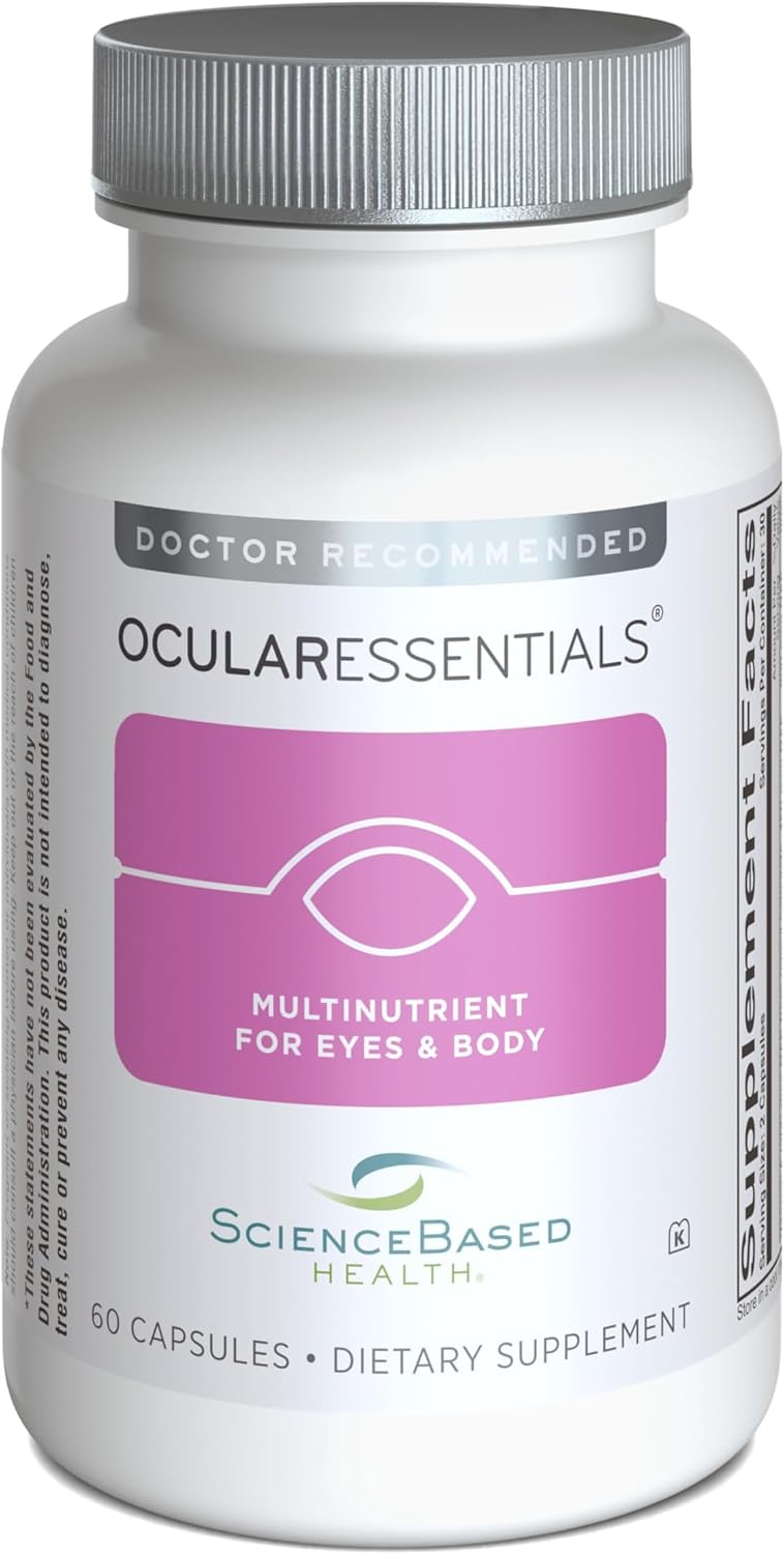 ScienceBased Health OcularEssentials – Daily Multivitamin for Vision Support – 60 Capsules