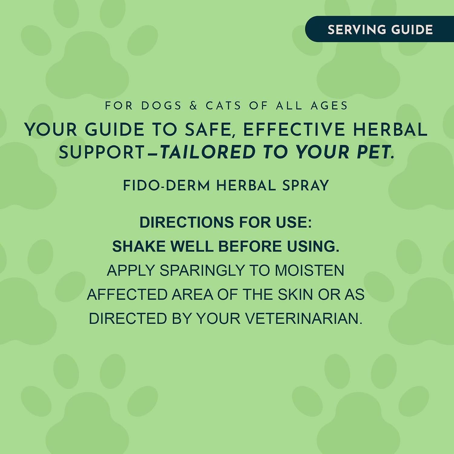 Animal Essentials Fido-Derm Herbal Skin Spray for Dogs, Cats & Horses – Natural Itch Relief & Hot Spot Care, 118 mL