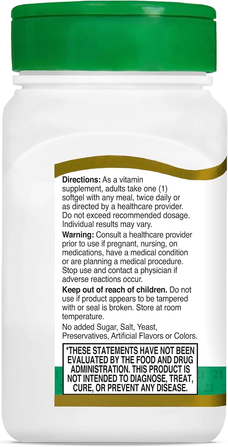 21st Century Vitamin E 400 IU Softgels, 110 ct - görsel 2