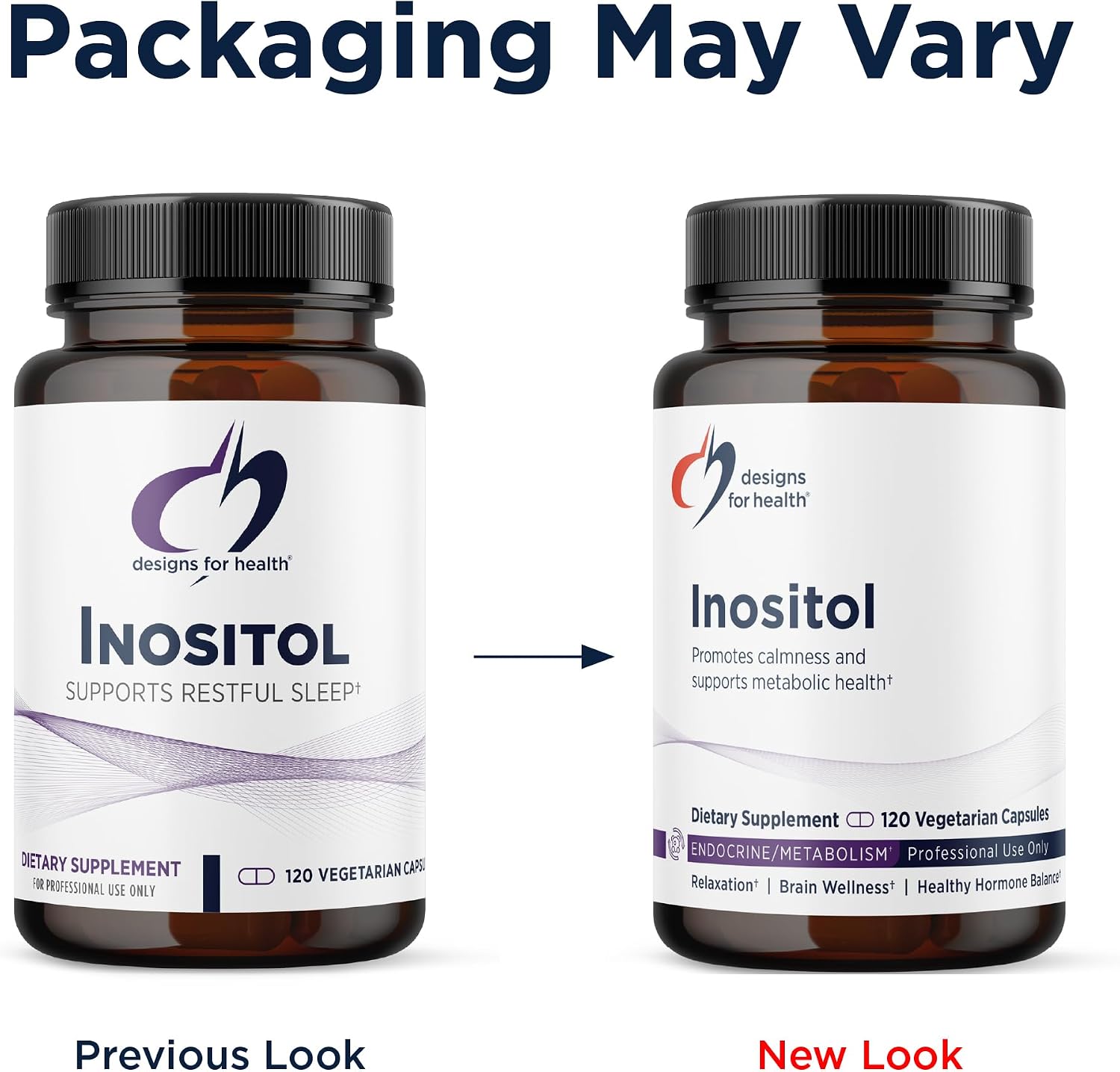 Designs for Health Inositol Capsules – 900mg Myo-Inositol Supplement for Hormonal Support, Relaxation & Liver Health (120 Capsules)