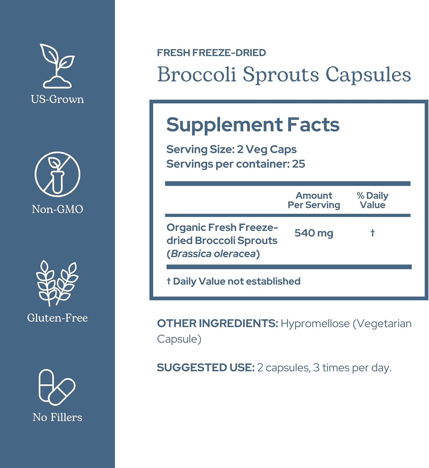 Eclectic Glass Broccoli Sprouts FDV - 50 Capsules