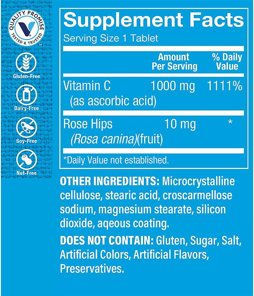 The Vitamin Shoppe C-1000 with Rose Hips – 600 Tablets