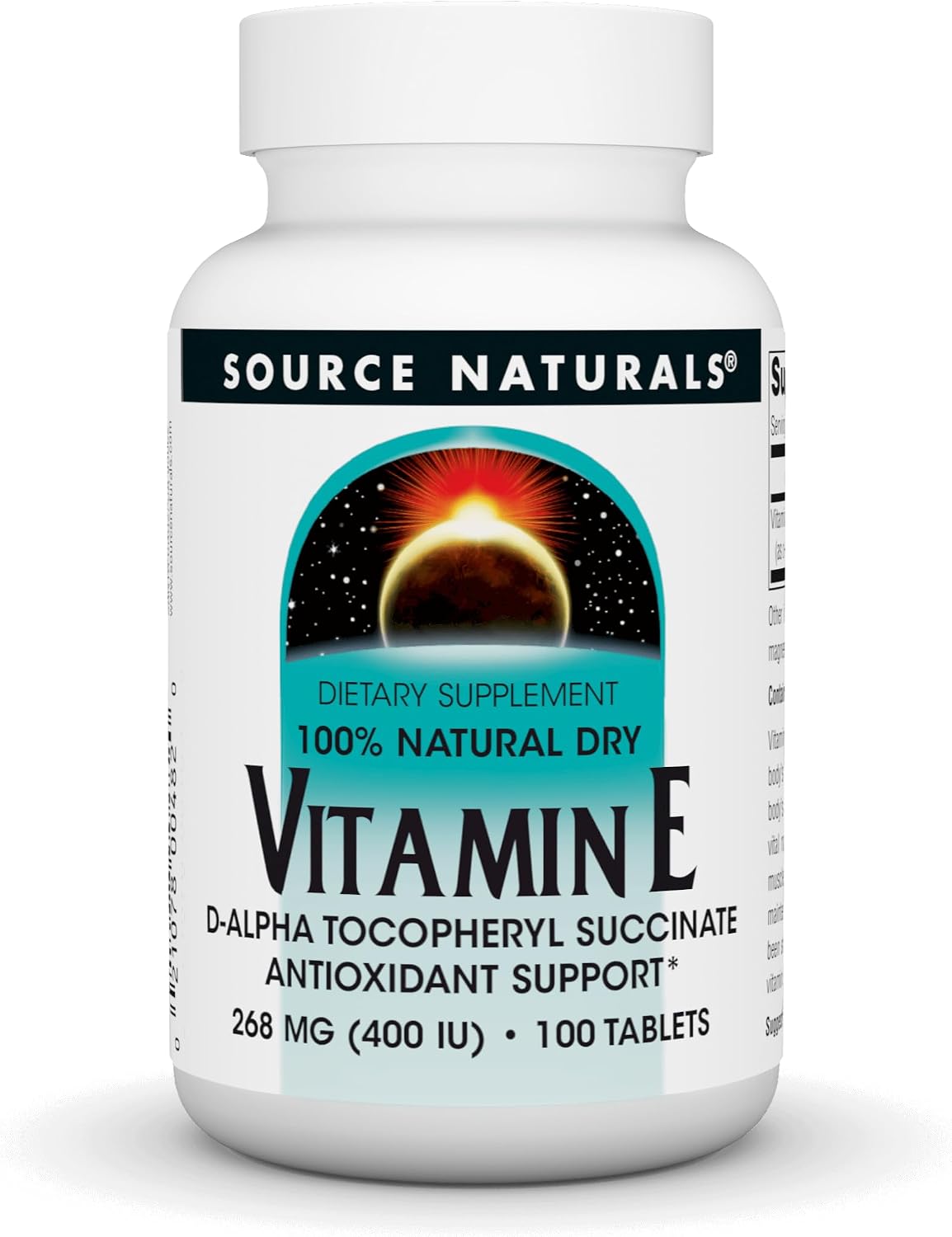 Source Naturals Vitamin E 400 IU – Fat-Soluble Antioxidant – 250 Tablets