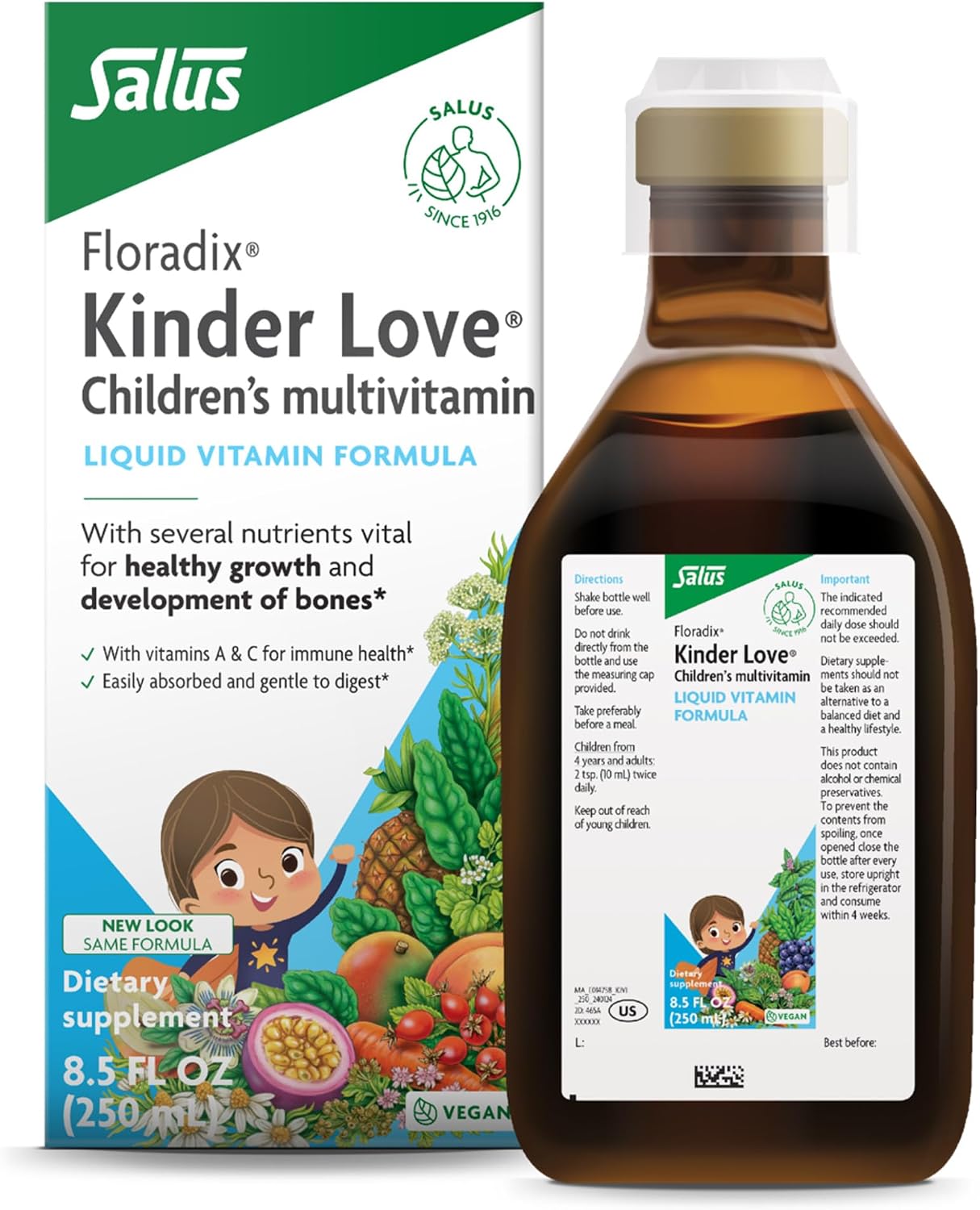 Floradix Kinder Love Children's Multivitamin - Liquid Herbal Supplement