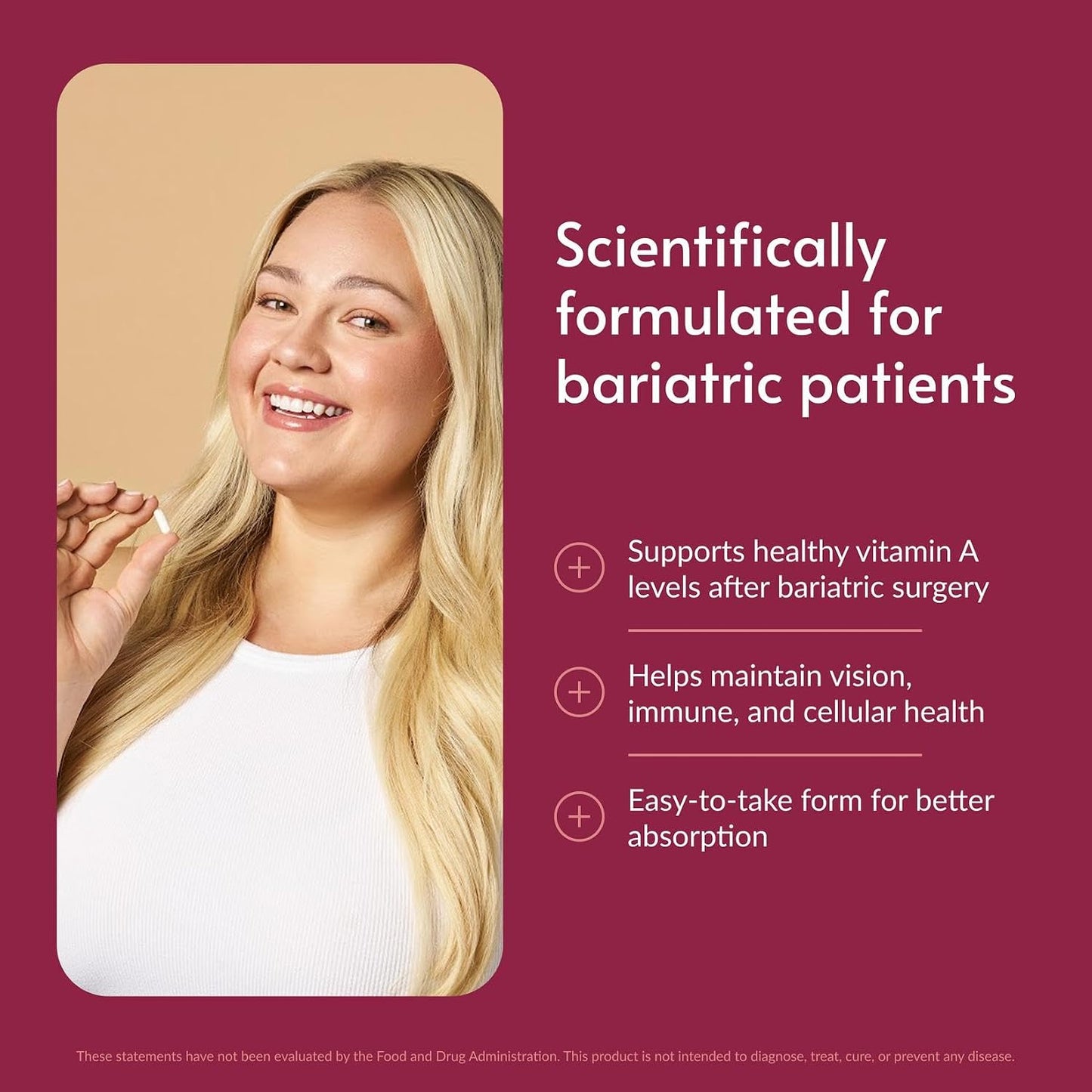 Bariatric Advantage Vitamin A 3,000 mcg - for Bariatric Surgery Patients - Easy-Digest Mini Capsules - 60 Count (2 Pack) - görsel 2