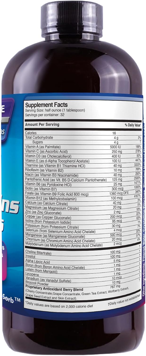 Liquid Mega MultiVitamins & Minerals - 16 oz (473 mL)