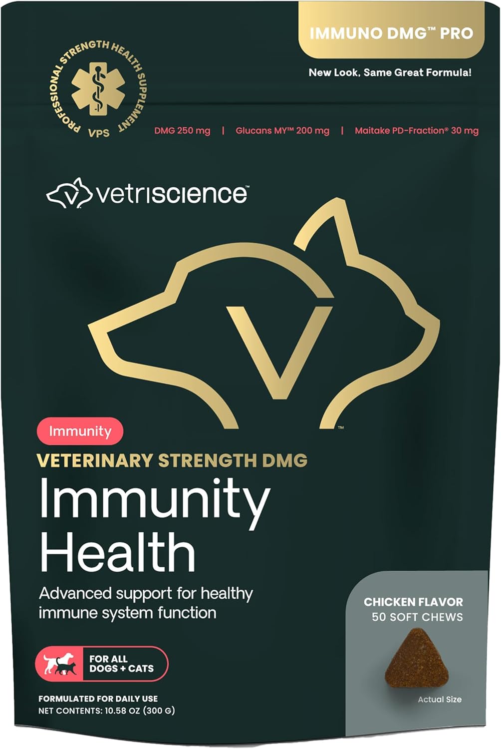 VetriScience Immunity Health Easy-Open Capsules – Immune Plus Supplement for Medium and Large Dogs
