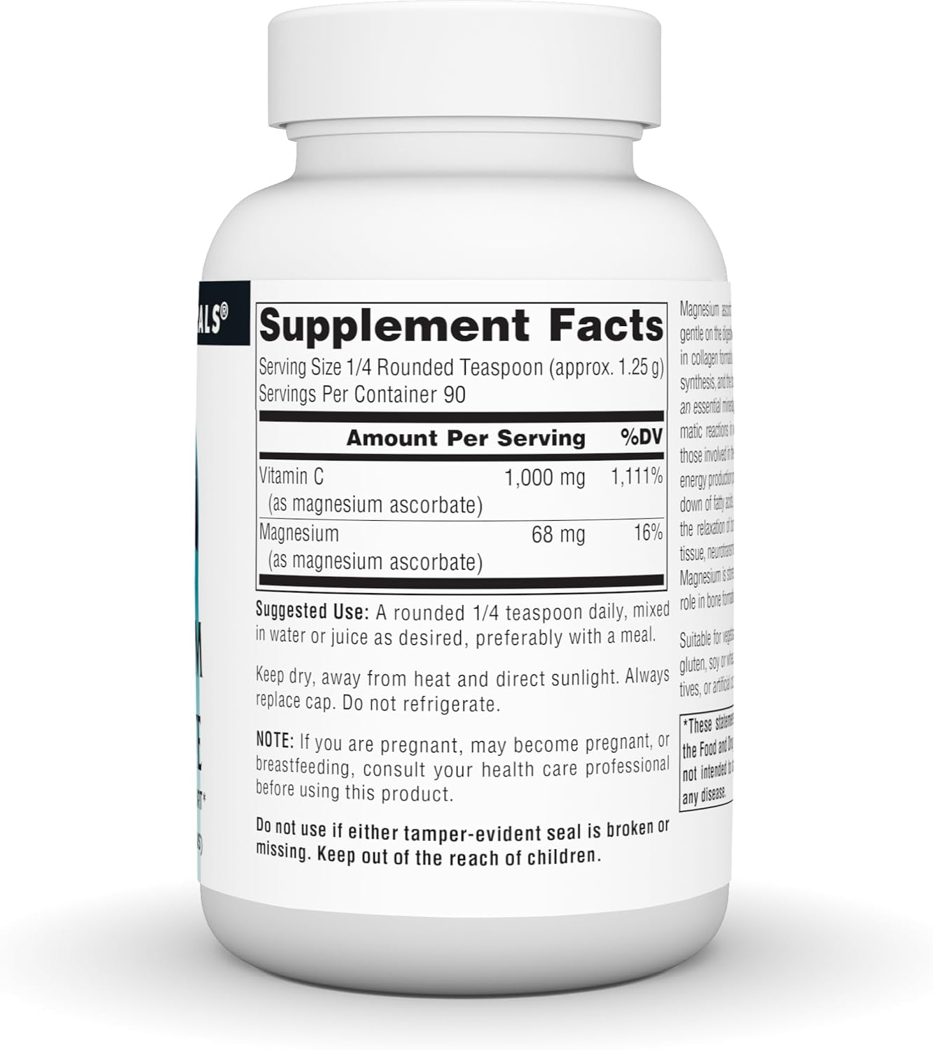 Source Naturals Magnesium Ascorbate Powder - Immune System Support, 113 g