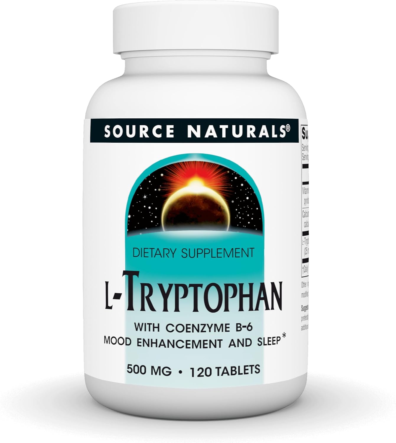 Source Naturals L-Tryptophan with Coenzyme B-6, 500 mg - 120 Tablets
