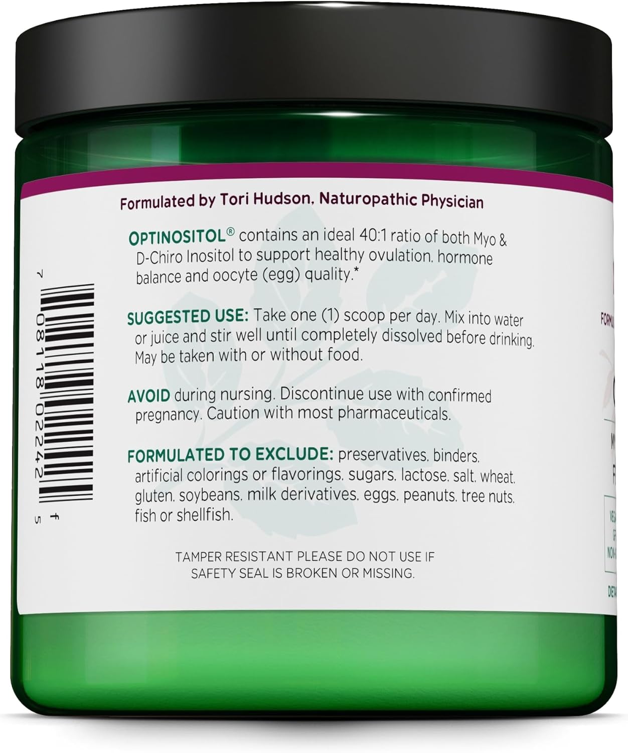 Vitanica Optinositol: Myo-Inositol & D-Chiro Inositol Powder, 4100 mg, 125 g (30-Day Supply)