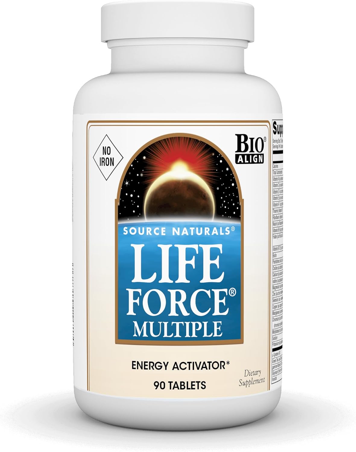 Source Naturals Life Force Multiple Iron-Free Multivitamin – High Potency Daily Supplement with Essential Nutrients, 60 Tablets