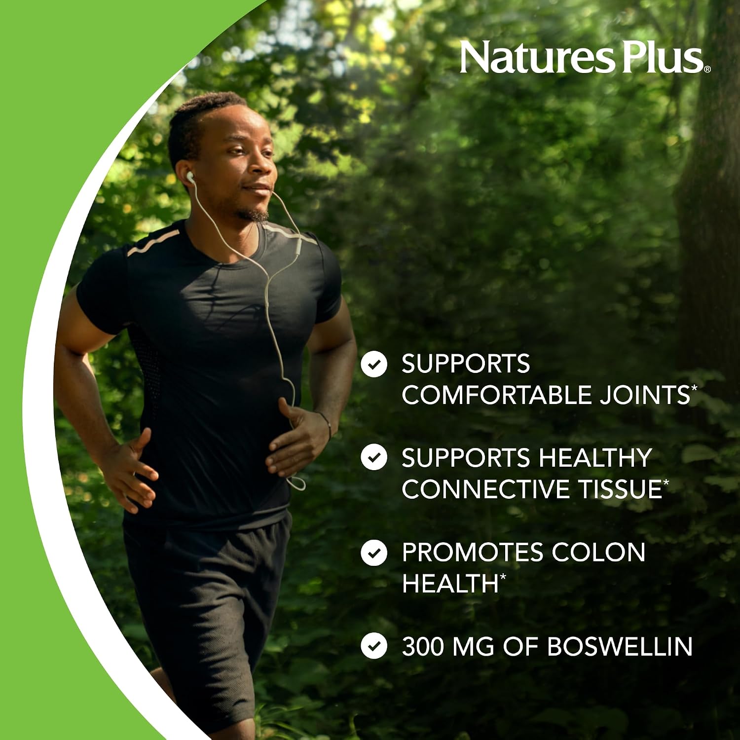 NaturesPlus Herbal Actives Boswellin – 60 Capsules – Joint Comfort & Connective Tissue Support
