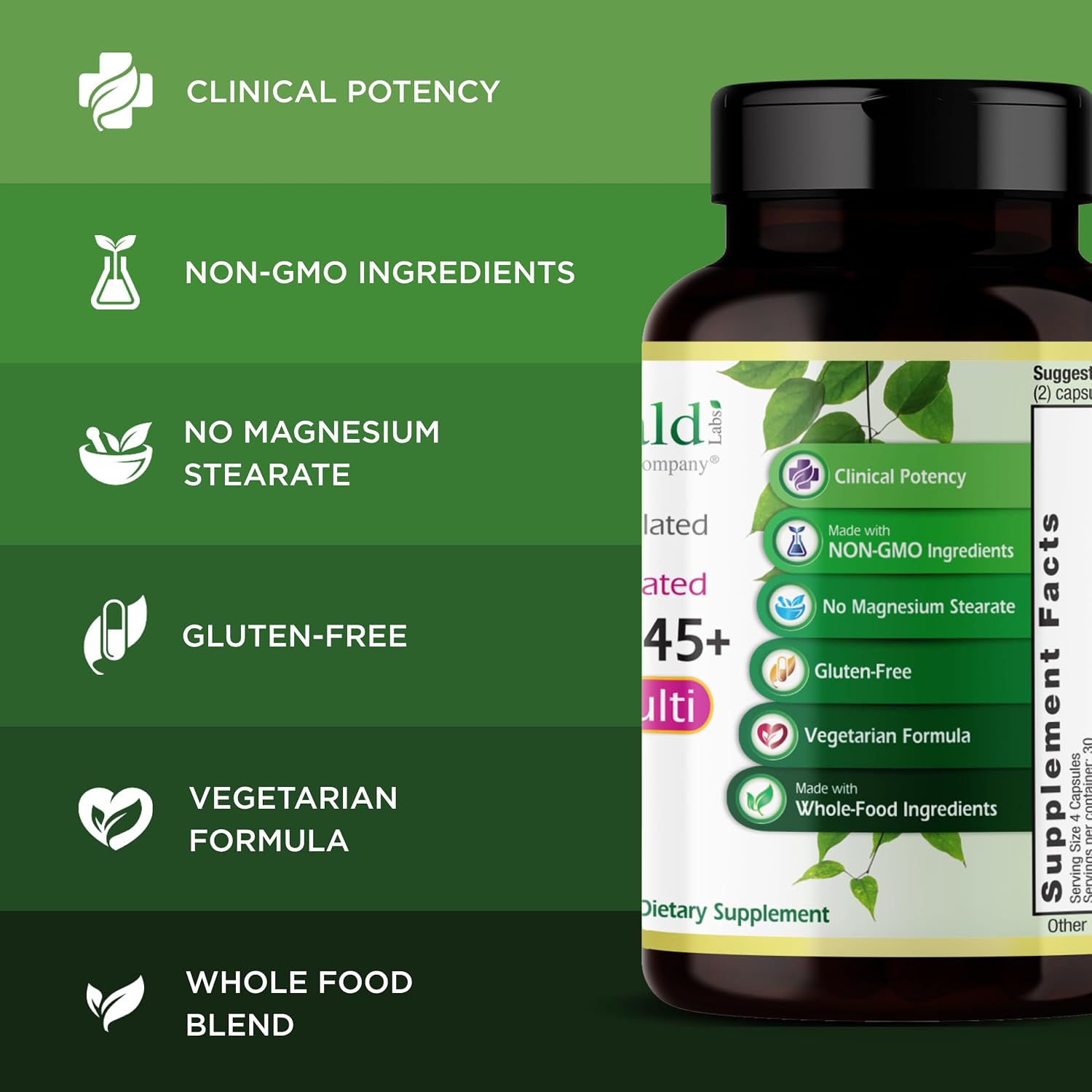 Emerald Labs Women's 45+ Clinical Multi - Multivitamin for Bone & Heart Health, 120 Capsules