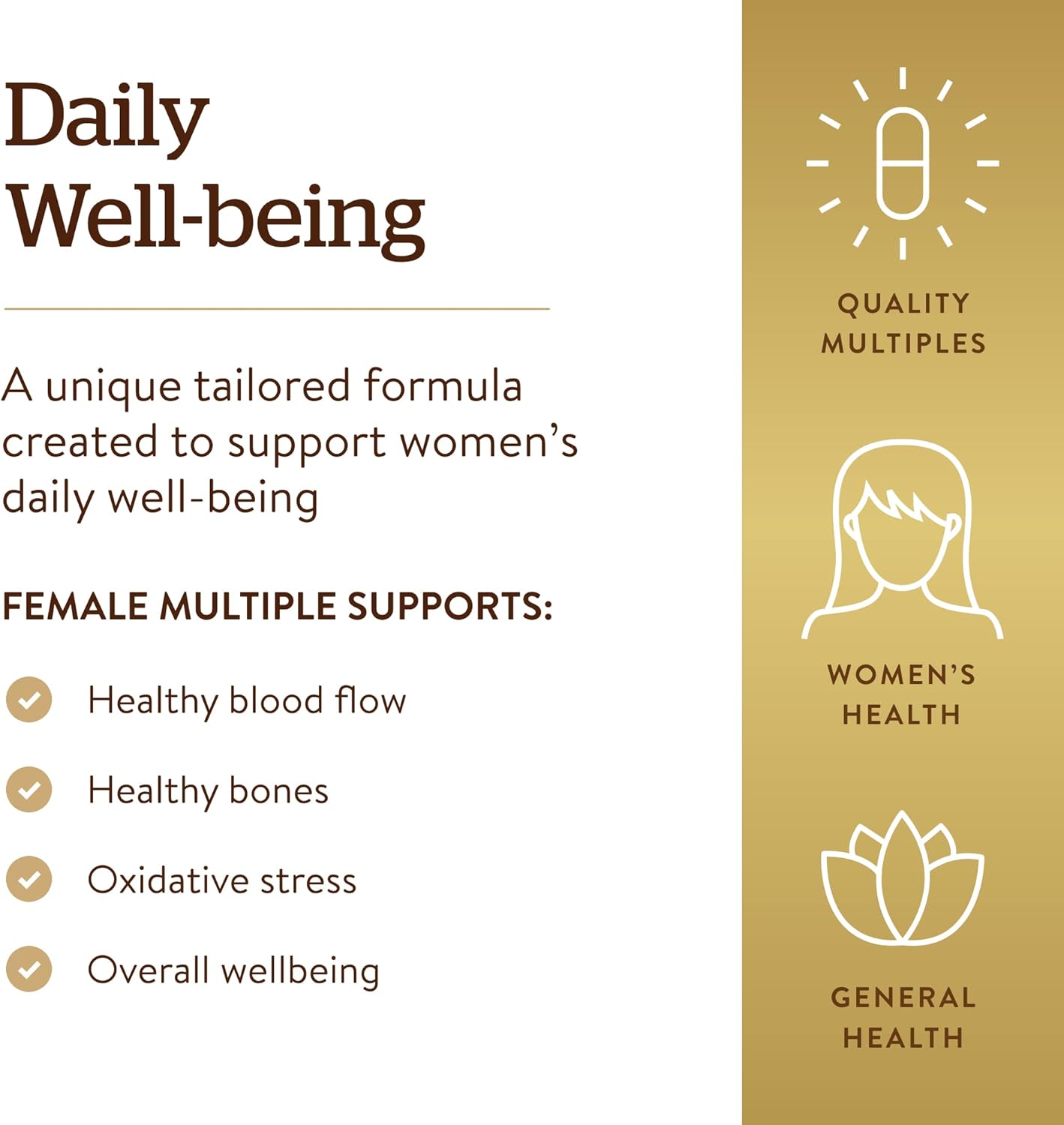 Solgar Female Multiple - Multivitamin, Mineral & Herbal Formula for Women - 120 Tablets