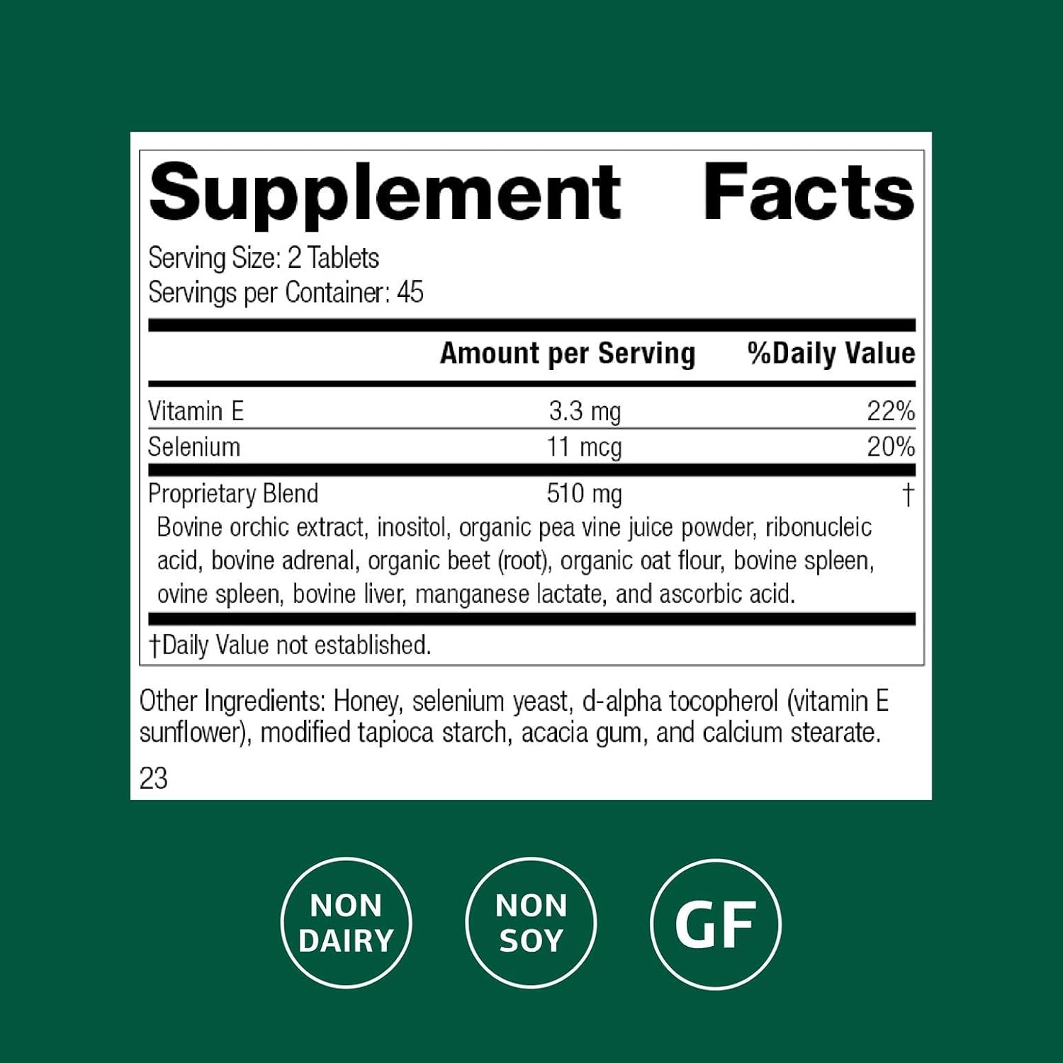 Standard Process Cataplex E – Thyroid Support with Vitamin E and Selenium – 90 Tablets