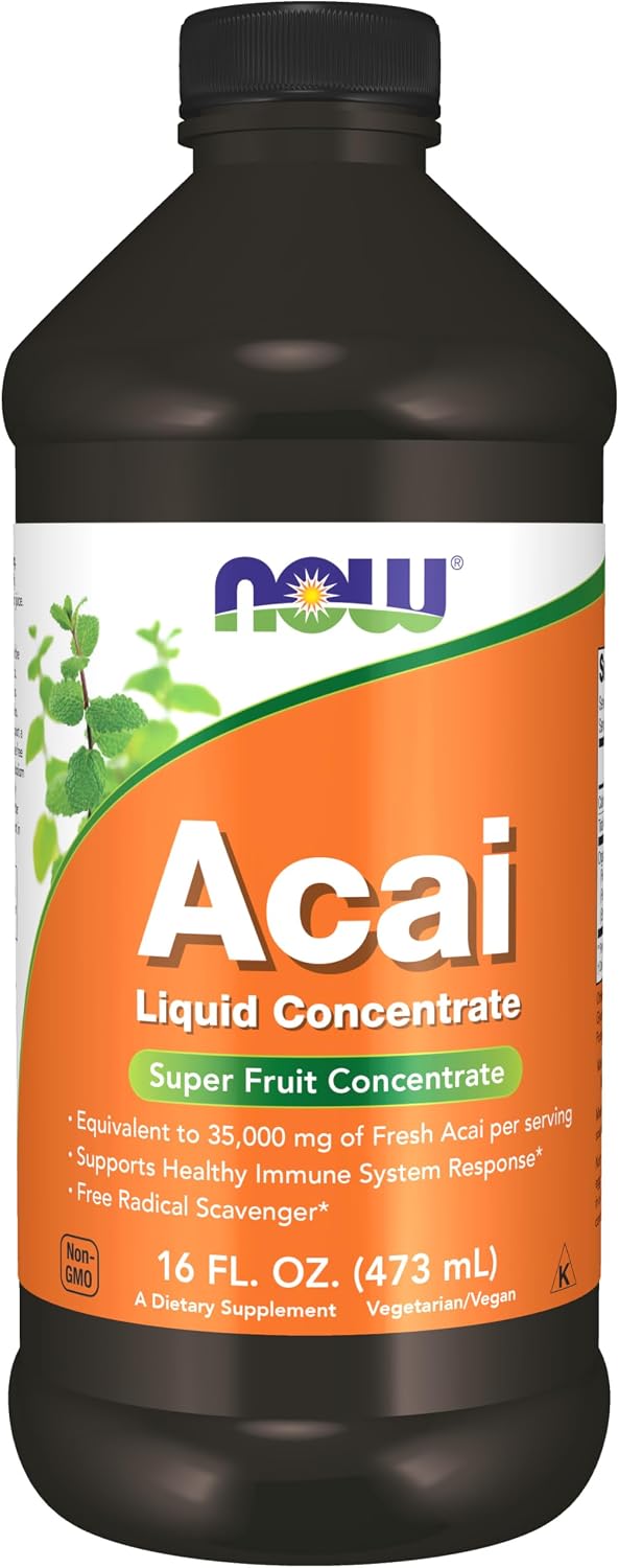 NOW Foods Acai Liquid – Super Fruit Concentrate, 473 mL