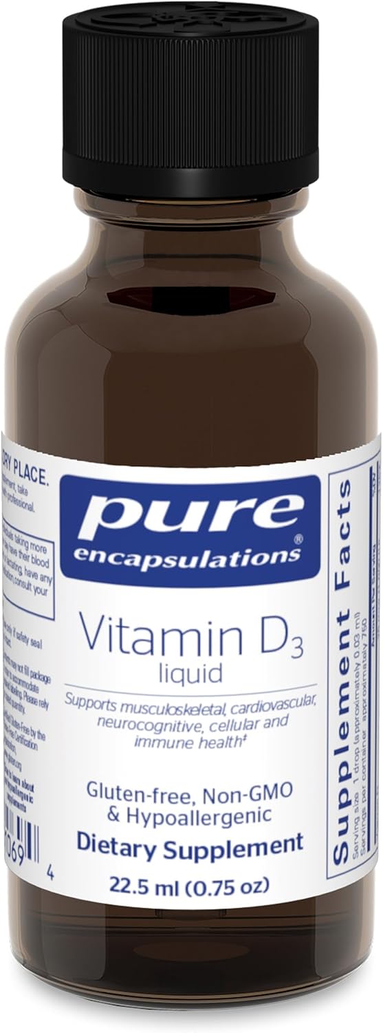 Pure Encapsulations Vitamin D3 Liquid | Bone, Immune & Cellular Support | 22 mL