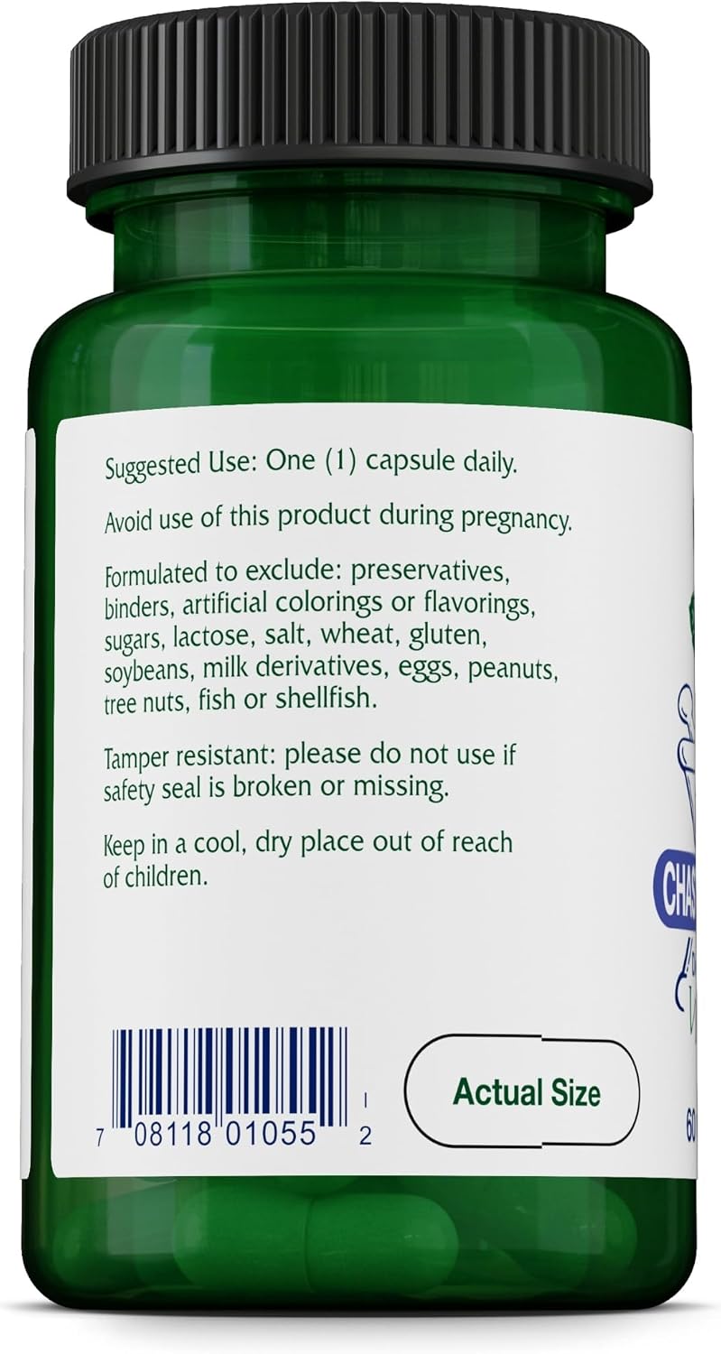 Vitanica Chaste Tree Berry (Vitex Extract Plus) – Vegan, 60 Capsules