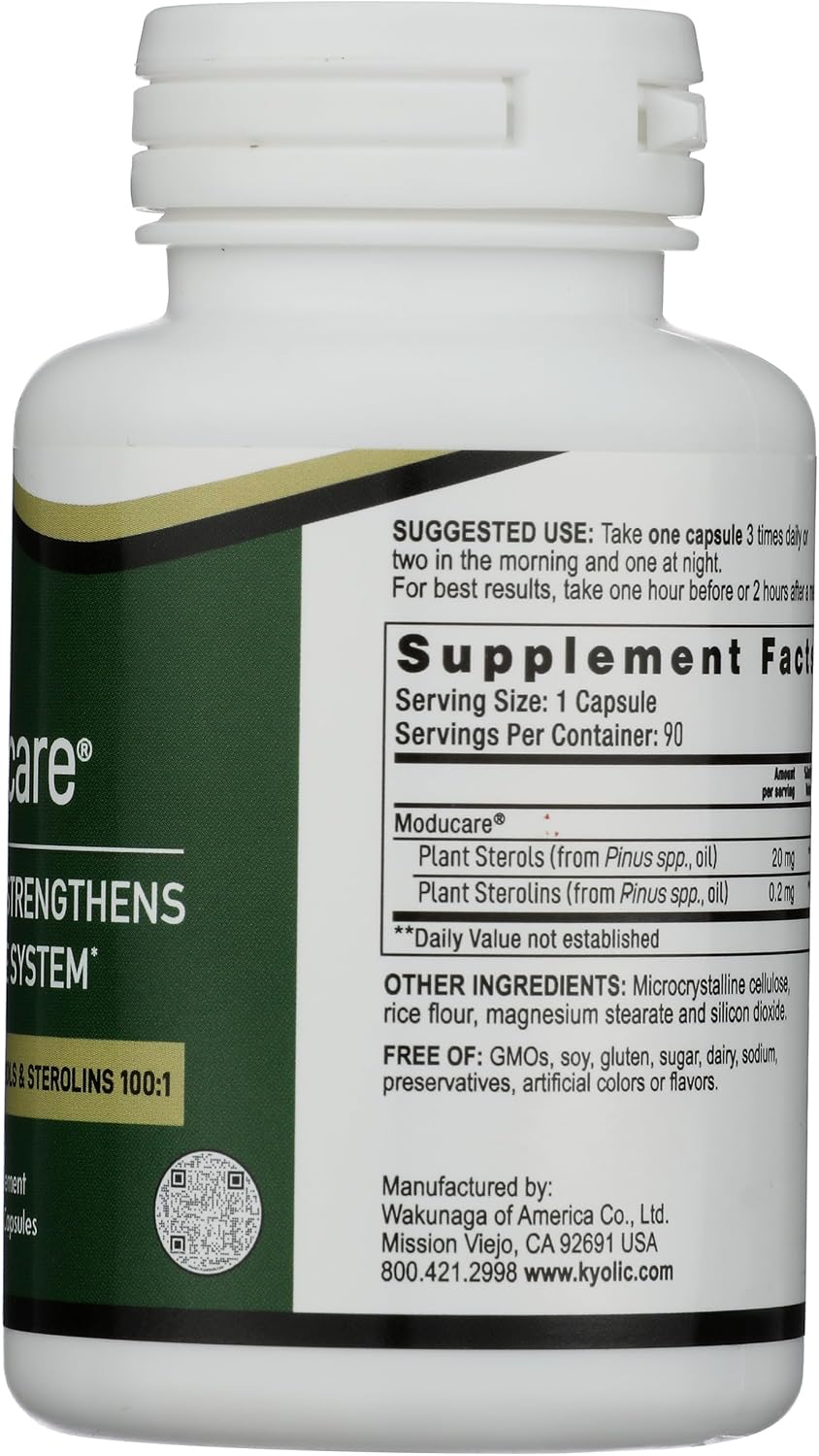 Kyolic Moducare Sterols - Plant Sterol Multivitamin, 90 VegiCaps