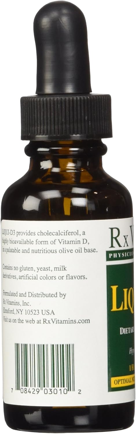 Rx Vitamins Liqui-D3 2000 IU - Vitamin D3 Liquid Drops, 30 mL