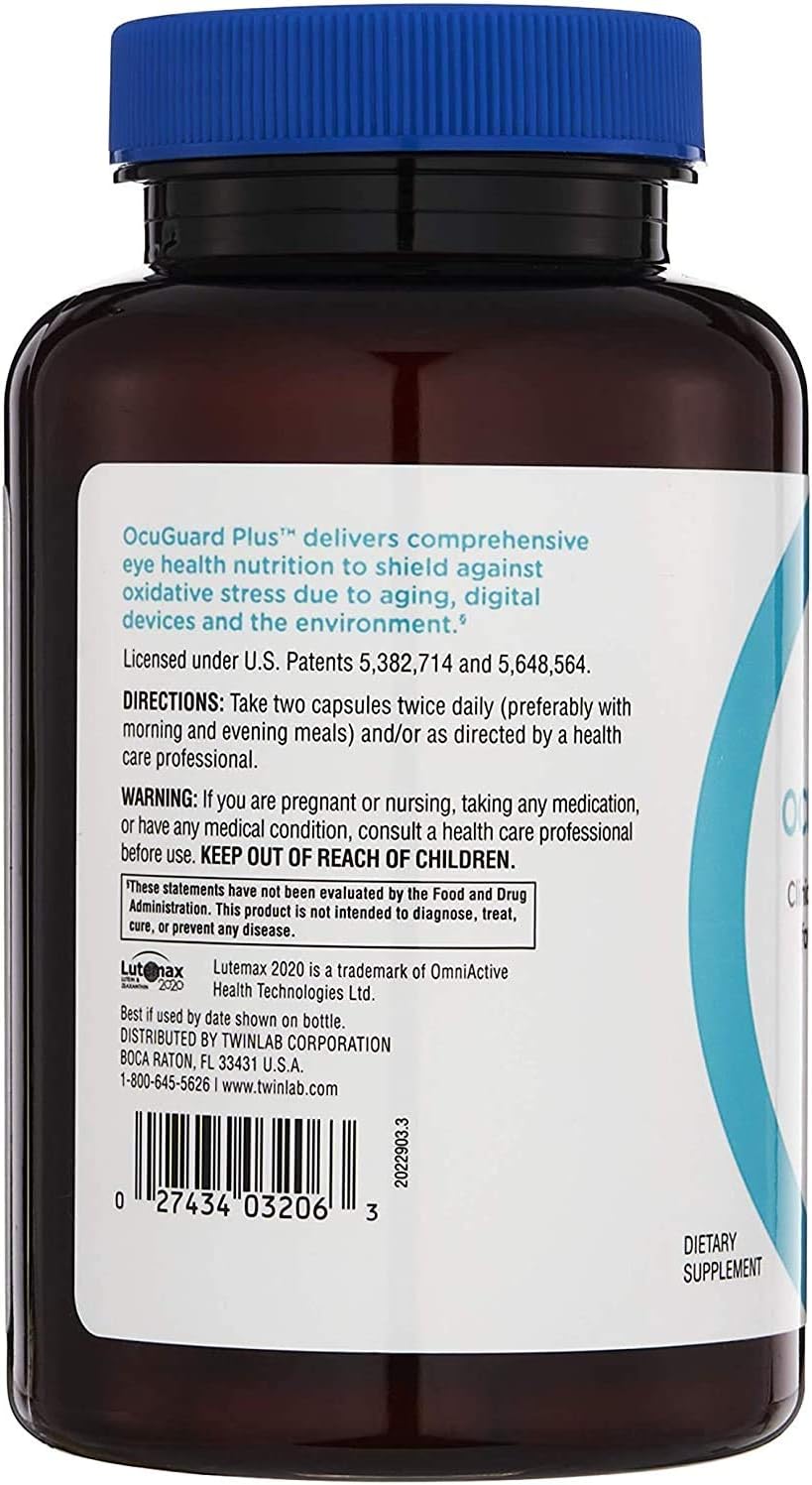 Twinlab Ocuguard Plus - Eye Supplement with Zinc, Vitamins A, C & D