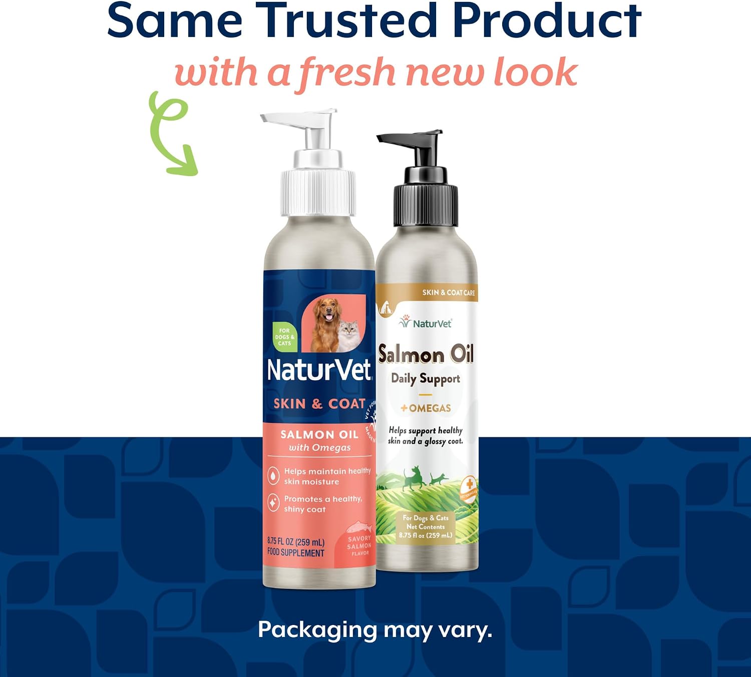 NaturVet Salmon Oil Skin & Coat Plus Omegas – Supports Healthy Skin & Glossy Coat – Source of Omega-3 & 6 Fatty Acids – for Dogs & Cats (8.75 oz Oil)