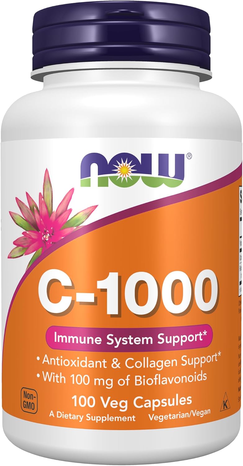 NOW Foods Vitamin C-1000 with 100 mg Bioflavonoids, 500 Veg Capsules