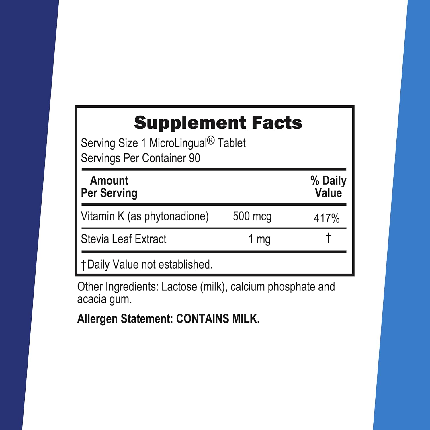 Superior Source Vitamin K1 500 mcg - Bone & Blood Health Support - Vitamin K Supplement Aids Calcium Absorption - 100 Sublingual Dissolving Tablets