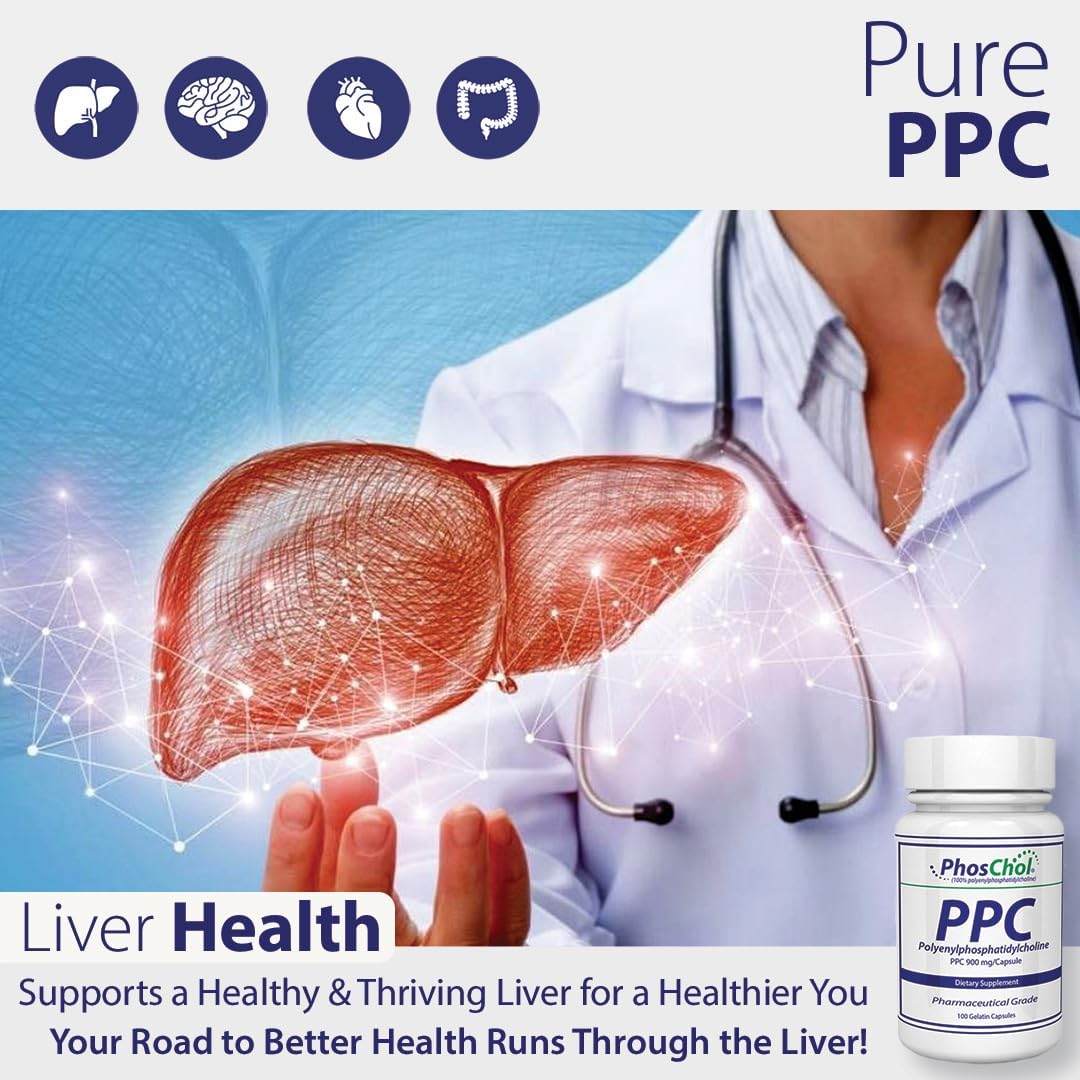 Nutrasal PhosChol PPC Polyenyl PhosphatidylCholine Choline Supplement 900 mg 300 Gelatin Capsules