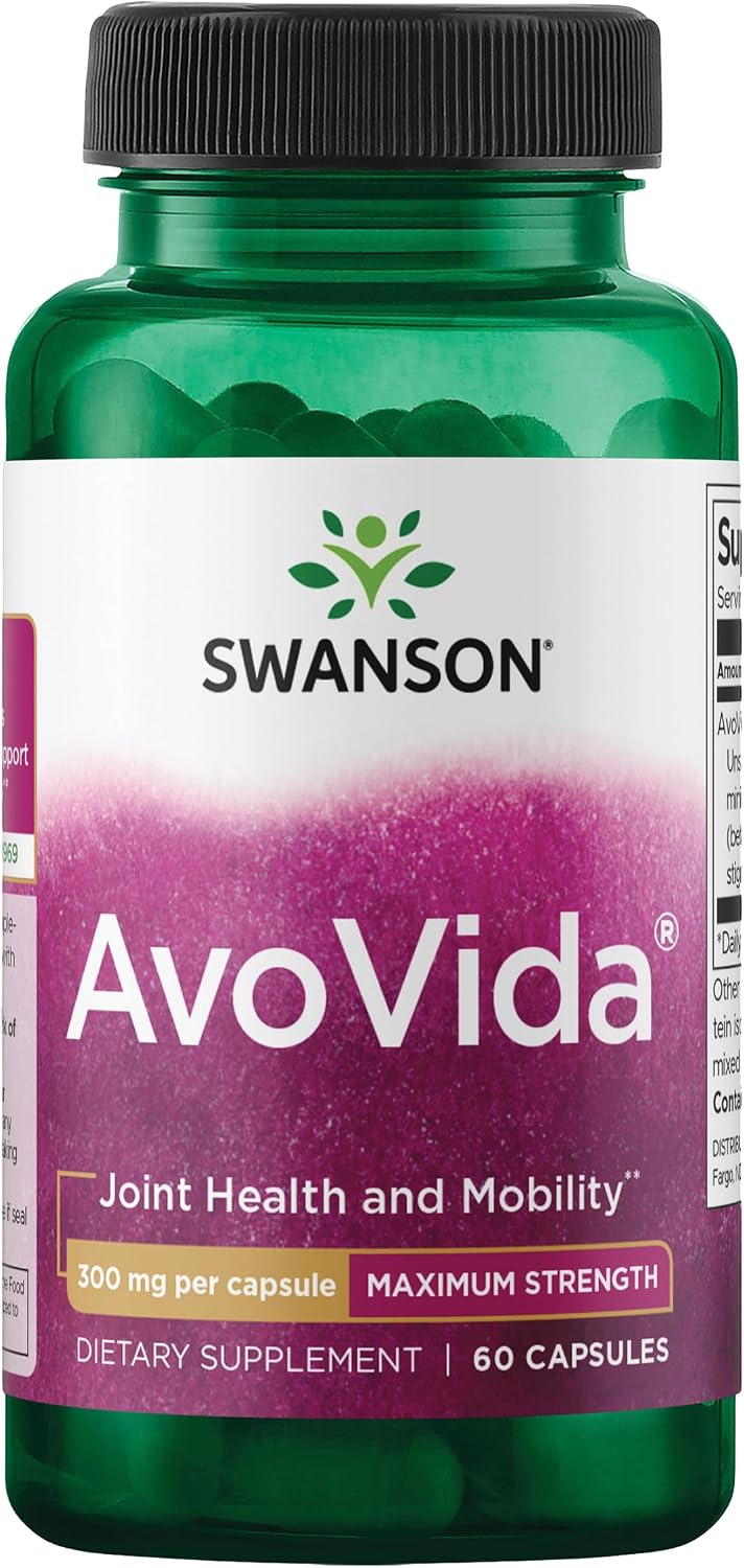 Swanson AvoVida - Avocado & Soybean Unsaponifiables for Joint Health, 60 Capsules
