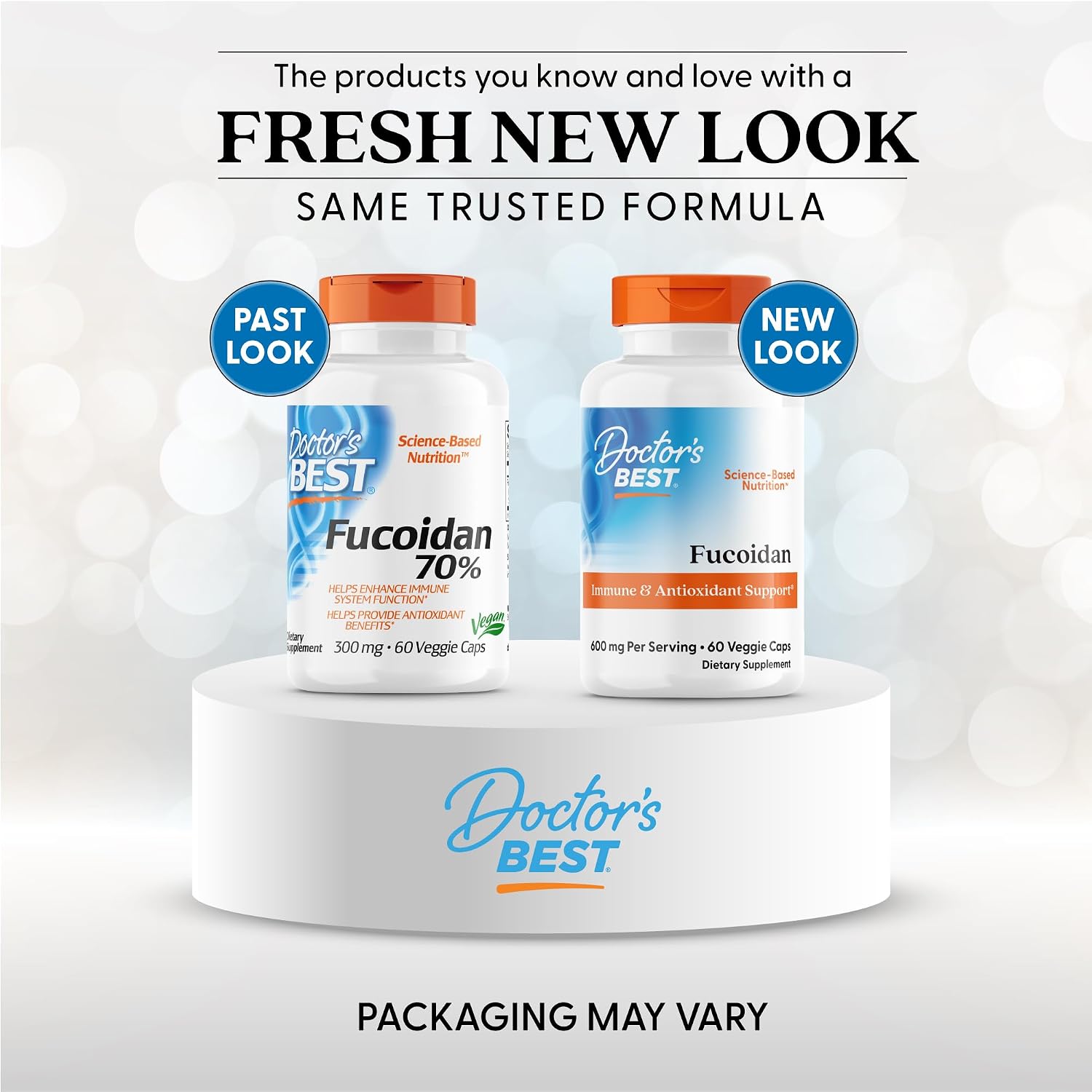 Doctor's Best Fucoidan Supplement for Immune Health & Antioxidant Support – 600mg, 60 Veg Caps