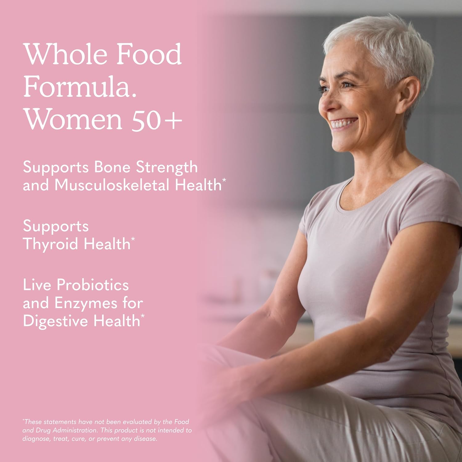 Garden of Life Vitamin Code Women 50 & Wiser Multivitamin – Whole Food with Probiotics, 240 Capsules