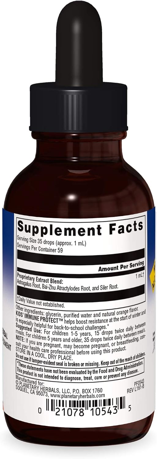 Planetary Herbals Immune Protect Liquid for Kids, 2 Fluid Ounce